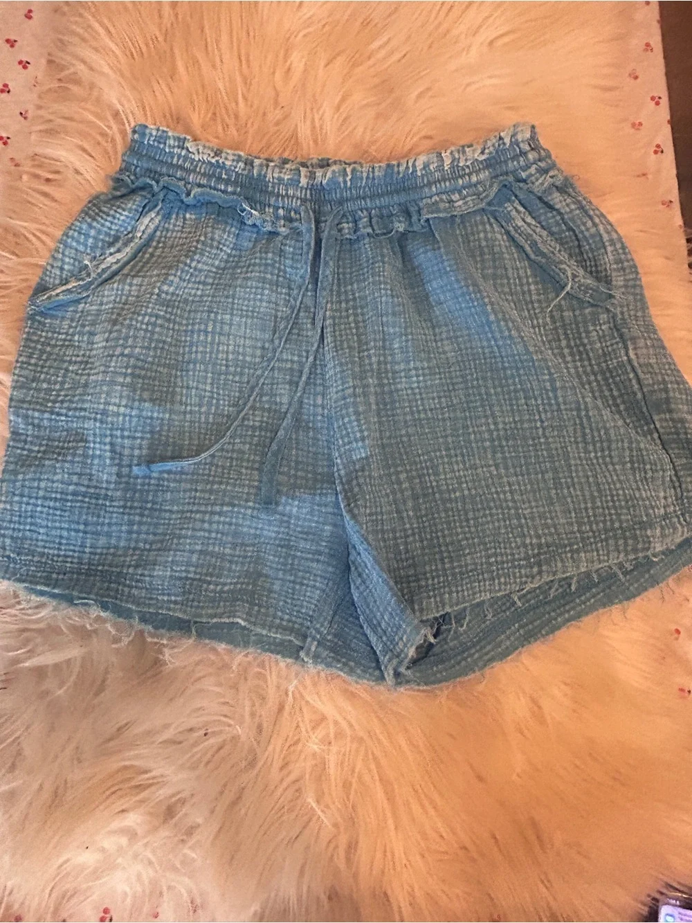Zenana outfitters Mineral Frayed Hem Washed Shorts